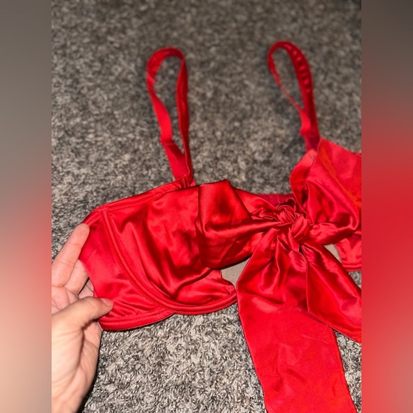 Adore Me Unlined Bow Bra Plus-Size Satin Balconette Bra with Underwire Size 2X - Picture 5 of 12